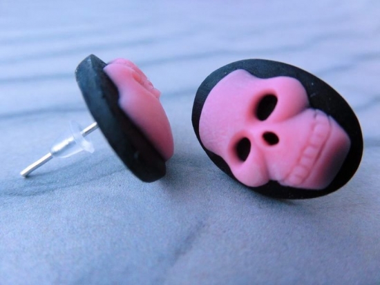 Totenkopf Ohrstecker Totenschädel Skull